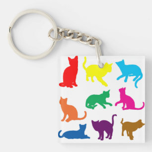 LGBT-Katzen Schlüsselanhänger