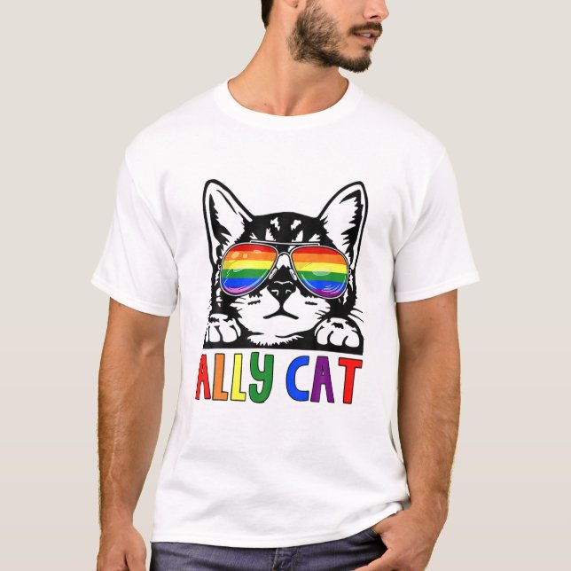 LGBT-Katzen sind nur gütige Schwulenschwule T-Shirt (Vorderseite)