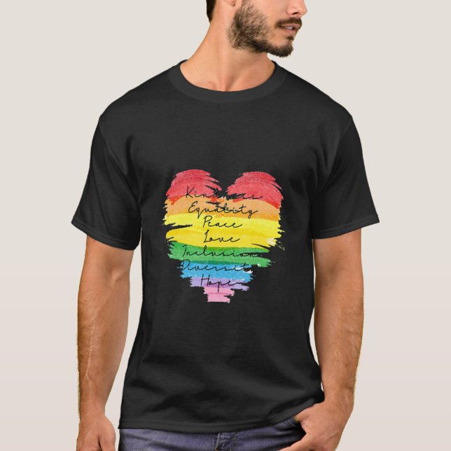 LGBT+ Kindness Peace Equality Love Inclusion Diver T-Shirt (Vorderseite)