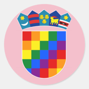 LGBT Kroatien Runder Aufkleber