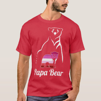 LGBT Lesbian Papa Bear Lesbischer Vater T-Shirt