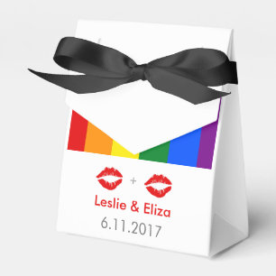 LGBT Lesbische Lippen-Rainbow-Hochzeit Geschenkschachtel