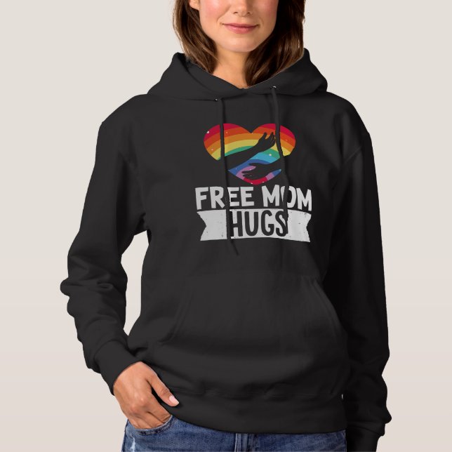 LGBT Lesbischer Gay Pride Monat Gratis Mama Hugs H Hoodie (Vorderseite)