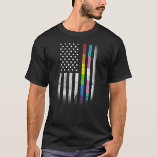 LGBT LGBTQ (American Flag Rainbow Homosexuelle Rig T-Shirt