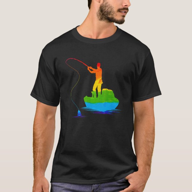Lgbt Lgbtq Gay Lesbian Pride Fishing Lgbt Flag Rai T-Shirt (Vorderseite)
