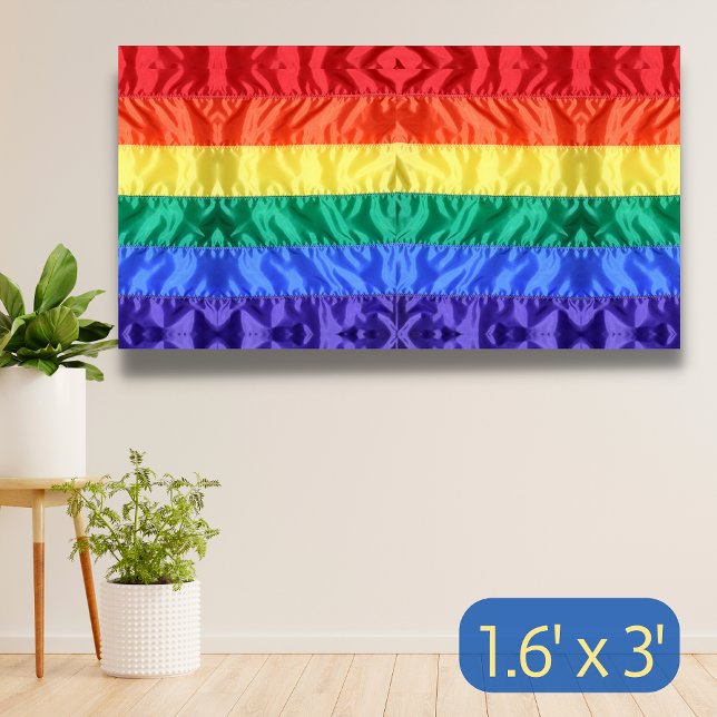 LGBT LGBTQ+-Gay Pride-Regenbogenflagge in lebhafte Banner (Von Creator hochgeladen)