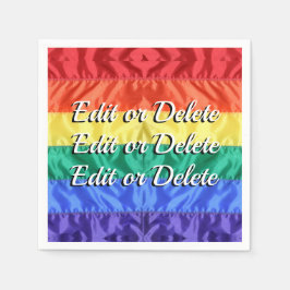 LGBT LGBTQ+-Liebe für Regenbogenfarben ist benutze Serviette