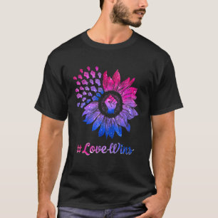 Lgbt Lgbtq Pride Flag Bisexual Raise Fire Sunflow T-Shirt