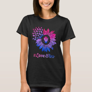 Lgbt Lgbtq Pride Flag Bisexual Raise Fire Sunflow T-Shirt
