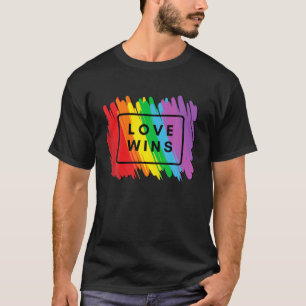 LGBT-Liebe für Wasserfarben gewinnt Regenbogenfarb T-Shirt