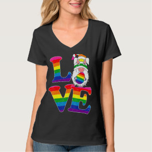 Lgbt Liebe Gnome Ostertag Couple Lesbian Gay Outfi T-Shirt