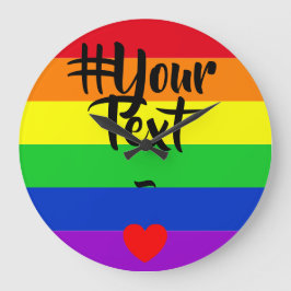 #LGBT #Liebe #pride #gay #lesbian #space #parade Große Wanduhr