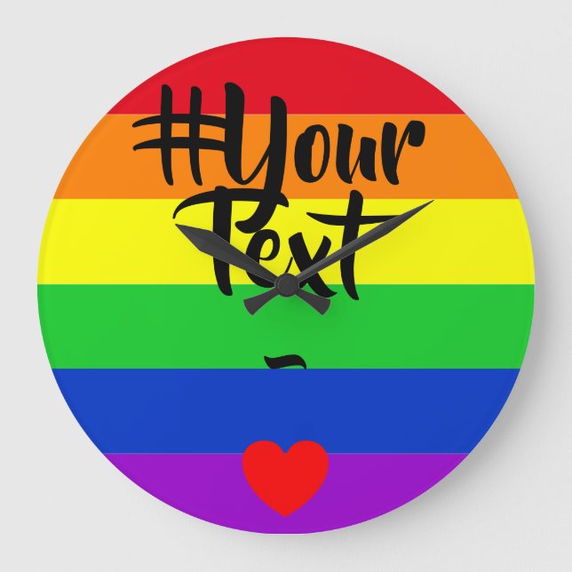 #LGBT #Liebe #pride #gay #lesbian #space #parade Große Wanduhr (Vorderseite)