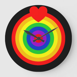 #LGBT #Liebe #pride #gay #lesbian #space #parade Große Wanduhr
