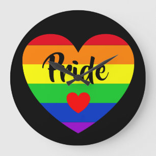 #LGBT #Liebe #pride #gay #lesbian #space #parade Große Wanduhr