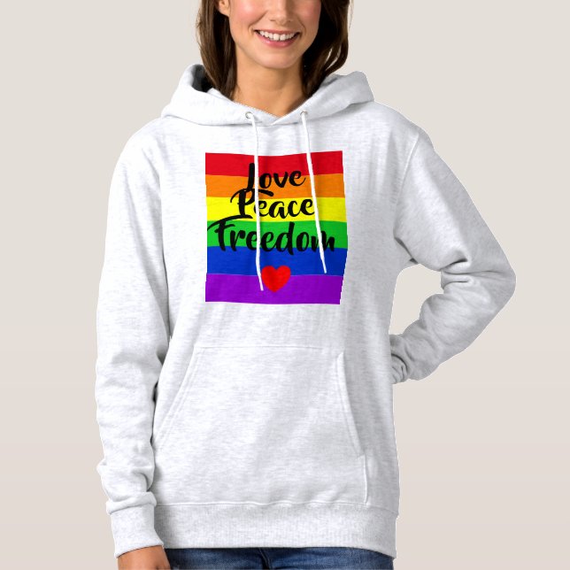 #LGBT #Liebe #pride #gay #lesbian #space #parade Hoodie (Vorderseite)