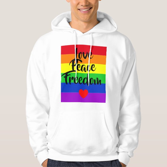 #LGBT #Liebe #pride #gay #lesbian #space #parade Hoodie (Vorderseite)
