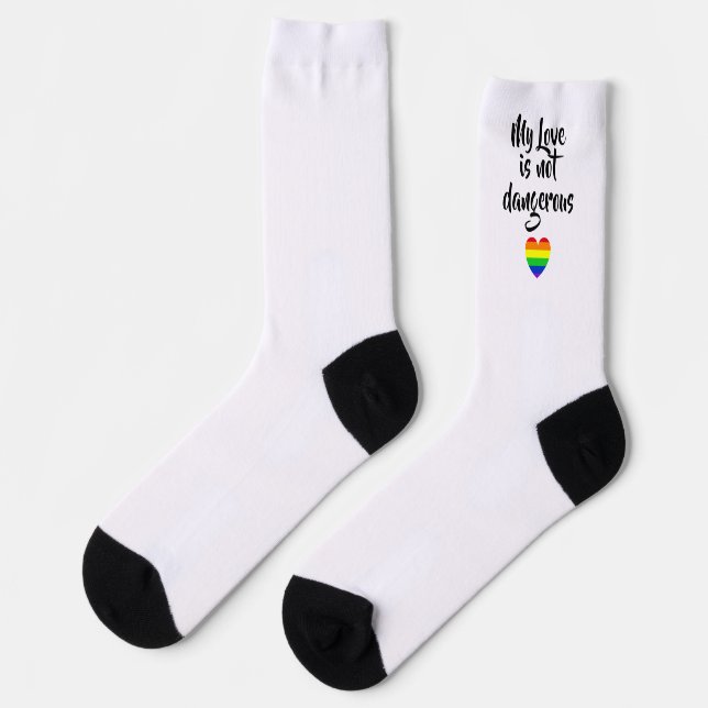 #LGBT #Liebe #pride #gay #lesbian #space #parade Socken (Linkes Detail)