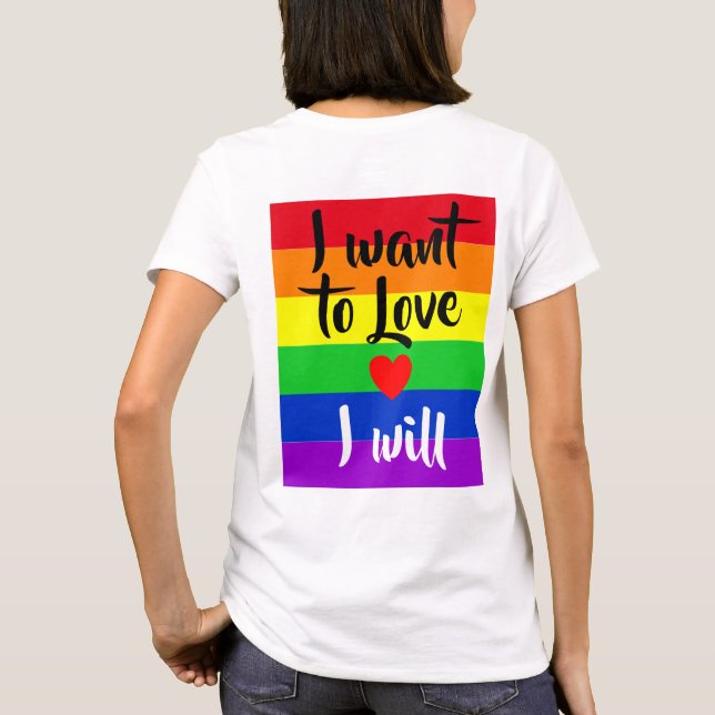 #LGBT #Liebe #pride #gay #lesbian #space #parade T-Shirt (Rückseite)