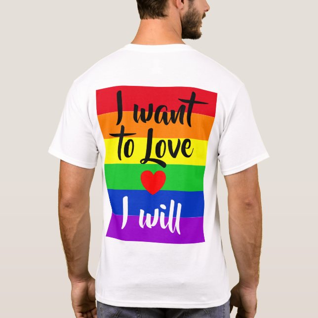 #LGBT #Liebe #pride #gay #lesbian #space #parade T-Shirt (Rückseite)