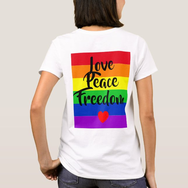 #LGBT #Liebe #pride #gay #lesbian #space #parade T-Shirt (Rückseite)