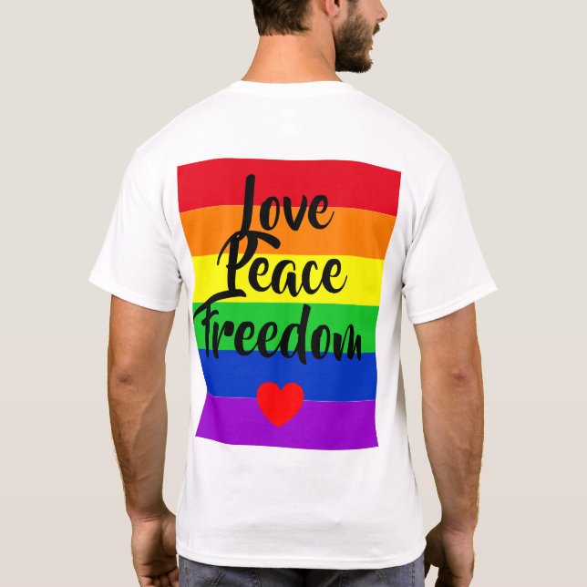 #LGBT #Liebe #pride #gay #lesbian #space #parade T-Shirt (Rückseite)