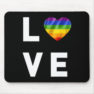 Lgbt Liebe Rainbow Heart Lesbian Gay Biual Mousepad