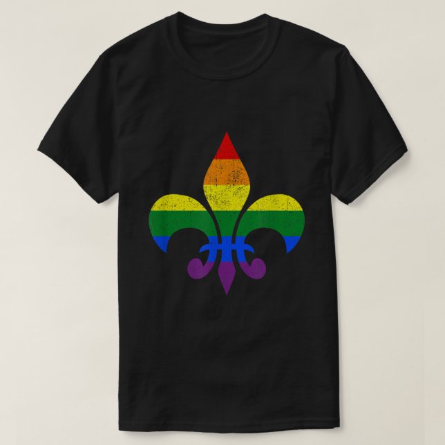 LGBT Lilie Gay Pride Month Rainbow M T-Shirt (Design vorne)