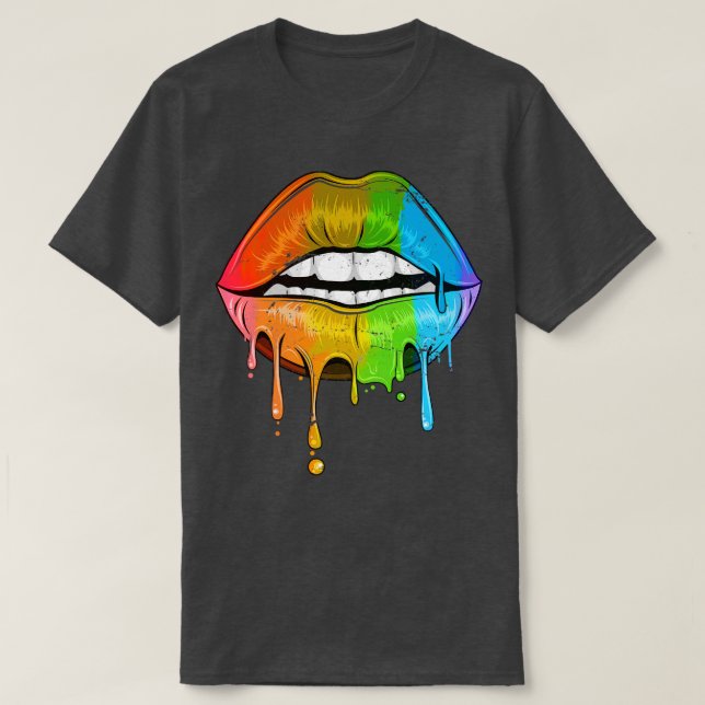 LGBT-Lippen T-Shirt (Design vorne)