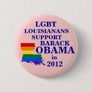 LGBT Louisianans für Obama 2012 Button