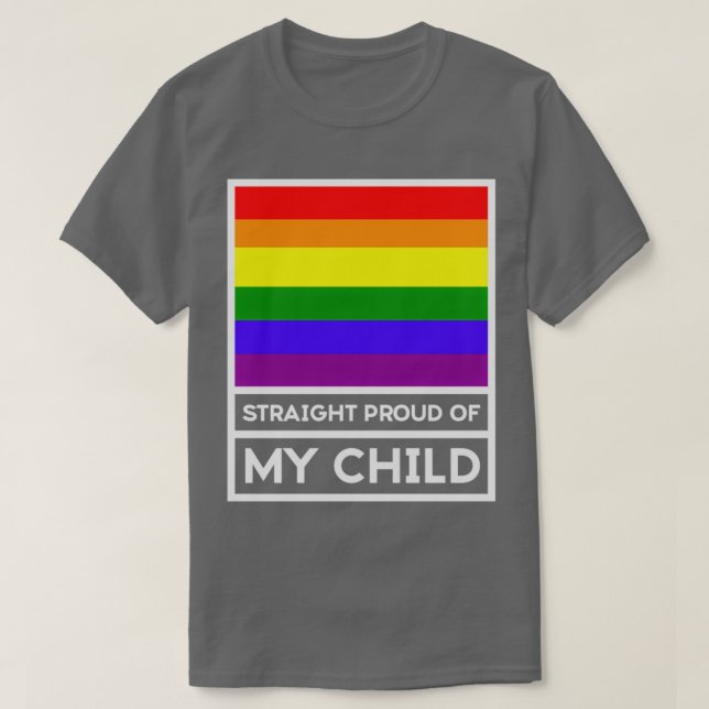 LGBT LOVE Straight Proud of My Child Triblend T-Shirt (Design vorne)