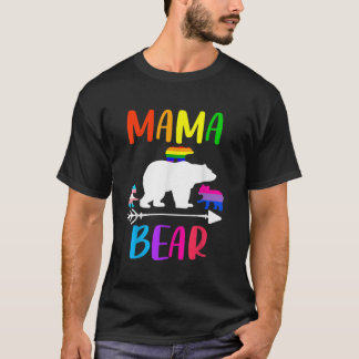 LGBT Mama Bear Gay Pride Gleichberechtigung Rainbo T-Shirt