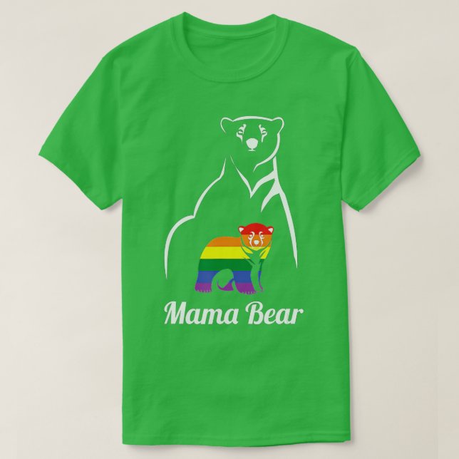 LGBT Mama Bear Gay Pride Gleichberechtigung Rainbo T-Shirt (Design vorne)