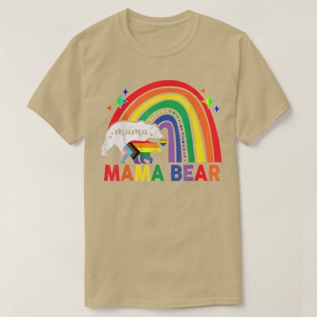 LGBT Mama Bear Gay Pride Gleichberechtigung Rechte T-Shirt (Design vorne)