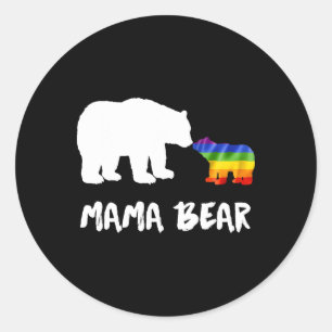 Lgbt Mama Bear Mama Lesbian Gay Biual Transgender Runder Aufkleber