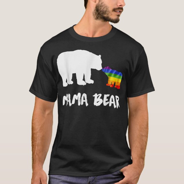 LGBT Mama Bear Mama Lesbisch Gay Biseual Transgend T-Shirt (Vorderseite)