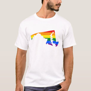 LGBT Maryland, US-Staat Flaggen-Karte T - Shirt