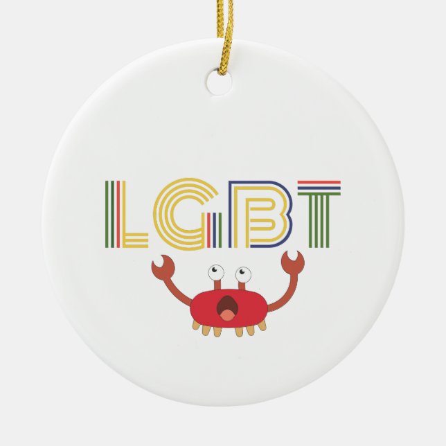 LGBT - Menschenrechte - Niedliche Krebse Keramik Ornament (Vorne)