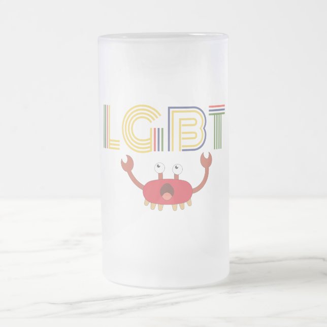LGBT - Menschenrechte - Niedliche Krebse Mattglas Bierglas (Mittel)