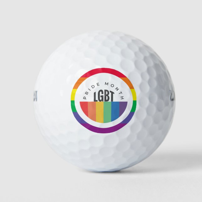 LGBT mit Regenbogenfröhlichem Stolz im Monat Golfball (Vorderseite)