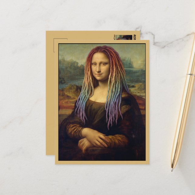 LGBT-Mona Lisa Postkarte (Vorderseite/Rückseite Beispiel)