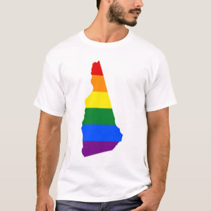 LGBT New Hampshire, T - Shirt der US-Staatsflagge