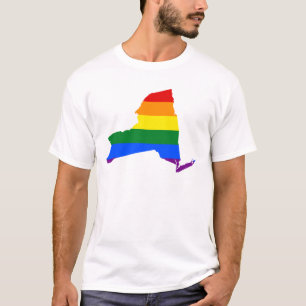 LGBT New York, T - Shirt der US-Staatsflagge