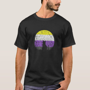 LGBT, nicht binäre Flagge Cat Moon Genderqueer Enb T-Shirt