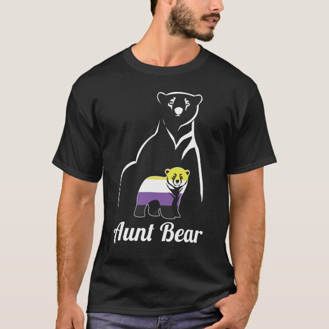 LGBT, nicht binäre Tante Bear Enby, nicht binärer  T-Shirt (Vorderseite)