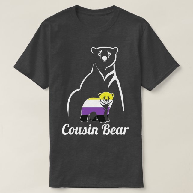 LGBT, nicht binärer Cousin, Bärenbär, nicht binär T-Shirt (Design vorne)