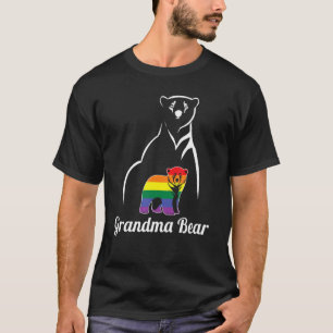 Lgbt Oma Bear Gay Pride Lesbian Regenbogenschleier T-Shirt
