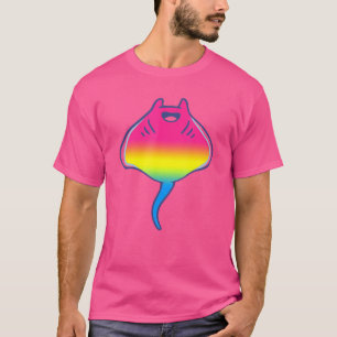 LGBT Pansexual Pride Lächeln Stingray Face Pan Fl T-Shirt
