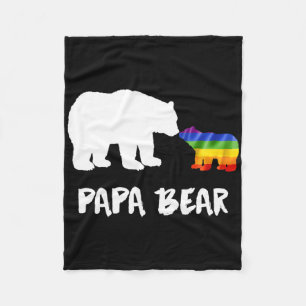 Lgbt Papa Bear Vater Lesbian Gay Biual Transgender Fleecedecke