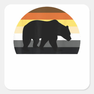 LGBT Papa Mens Gay Pride Monat - Gay Bear Quadratischer Aufkleber